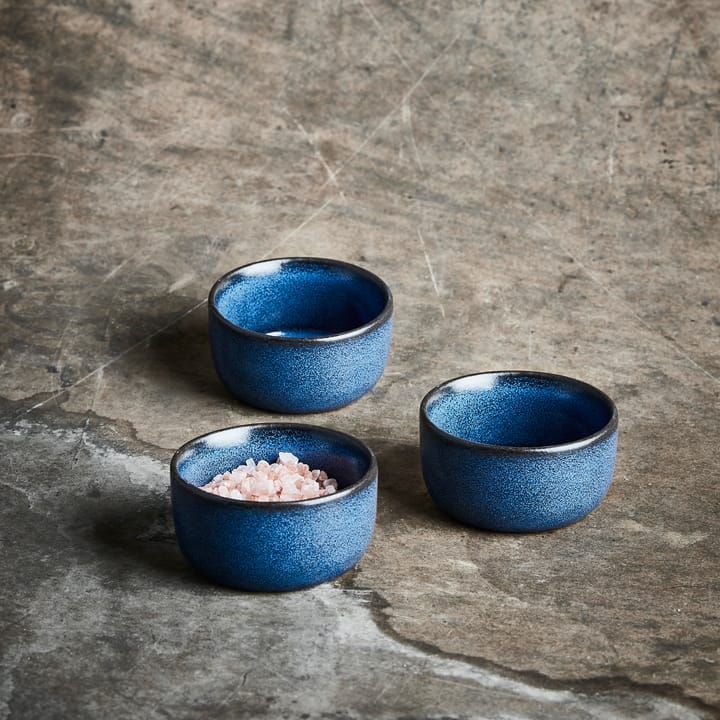 Raw bowl mini Ø7.5 cm 3-pack - midnight blue - Aida