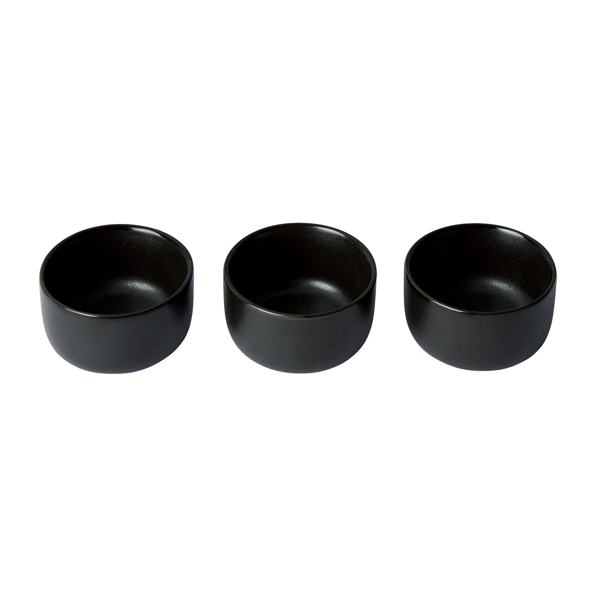 Aida Raw bowl mini o7.5 cm 3-pack Titanium Black | Scandinavian Design | Serving bowls | Black