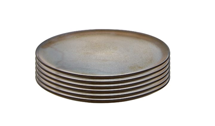 Raw Breakfast plate Ø23 cm 6-pack - Brown - Aida