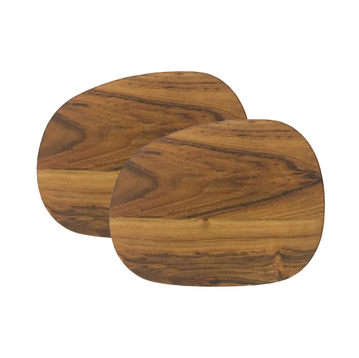Aida Raw butter dish 14x19 cm 2-pack teak brown | Scandinavian Design | Trays | Brown