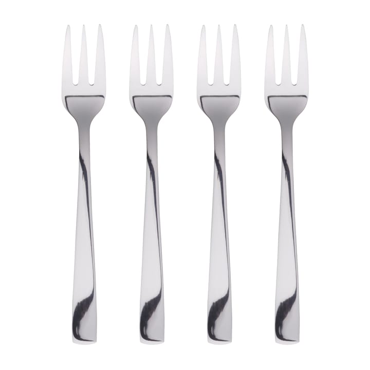 Raw cake fork 4 pieces - Polished stainless steel - Aida