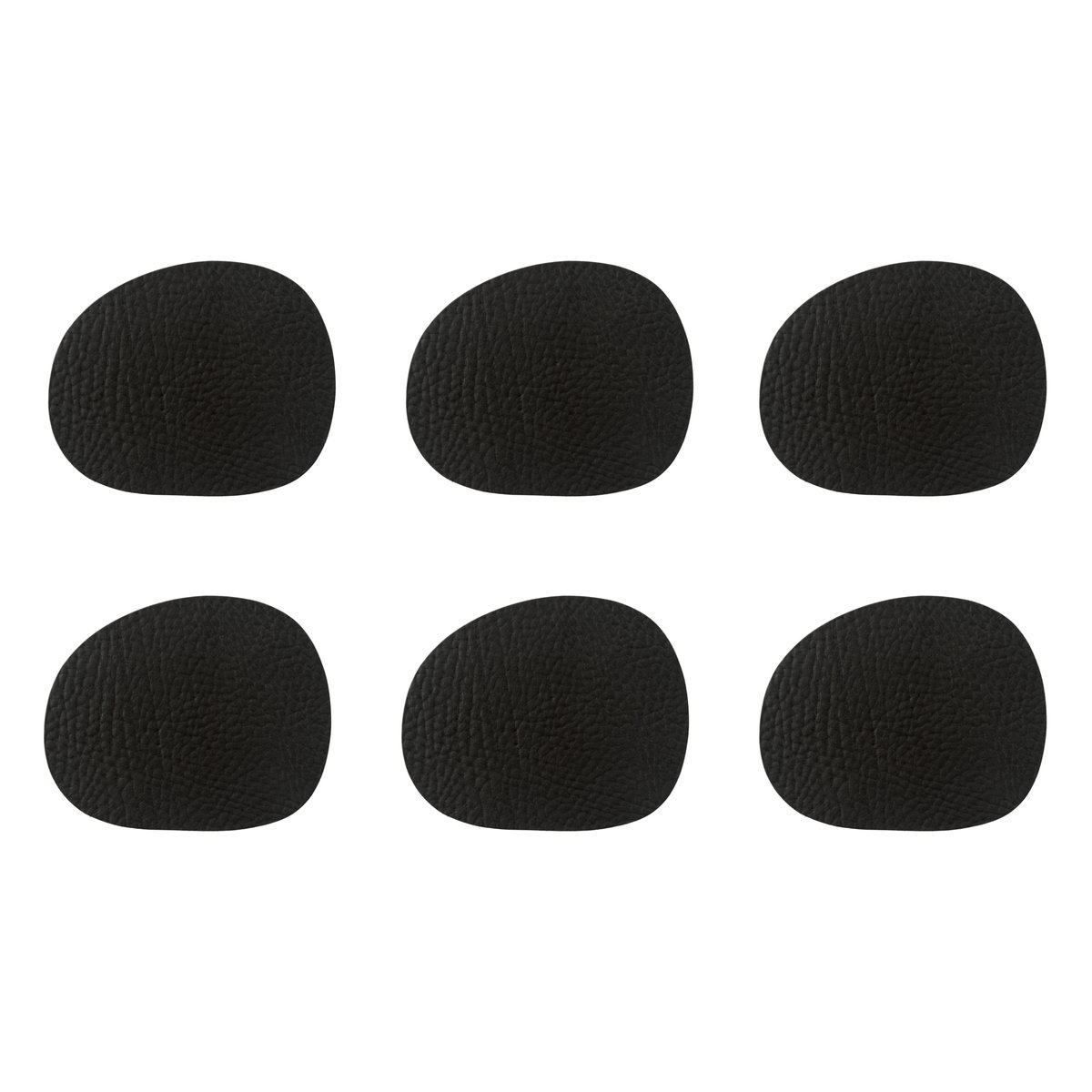 Aida Raw coaster leather 6-pack Black buffalo (black)