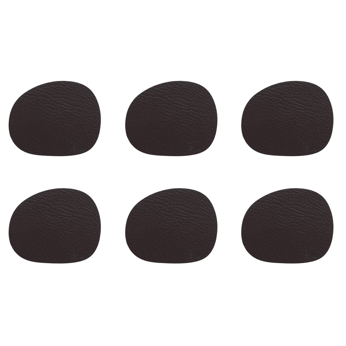 Aida Raw coaster leather 6-pack brown buffalo (brown)