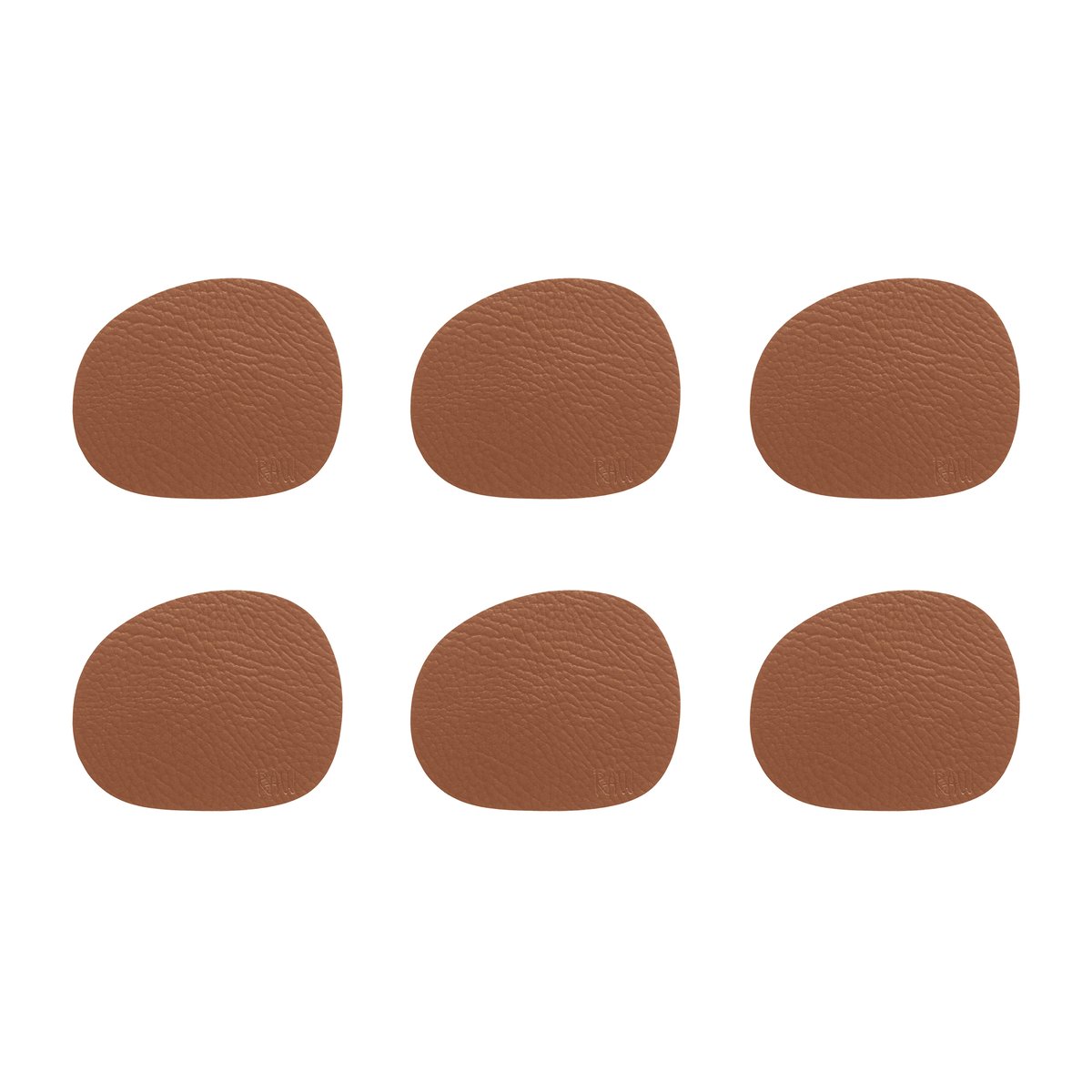 Aida Raw coaster leather 6-pack Cinnamon brown (brown)