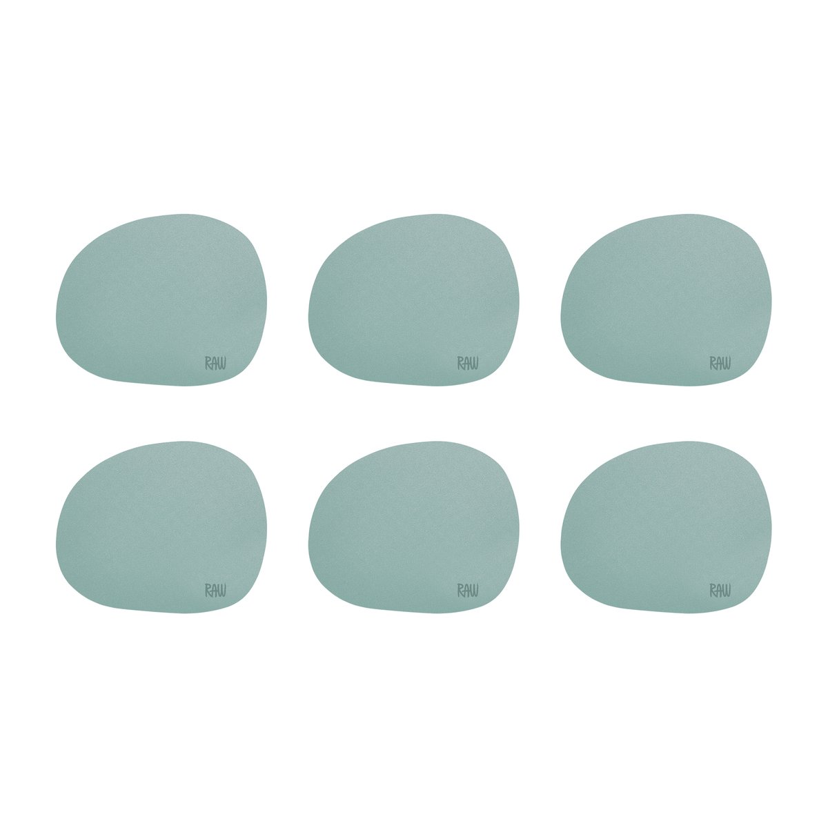 Aida Raw coaster silicone 6-pack Green | Scandinavian Design | Coasters | Green