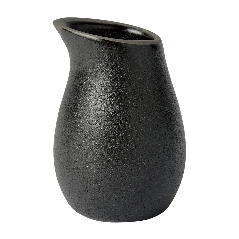 Raw cream jug stoneware 20 cl, Titanium Black Aida