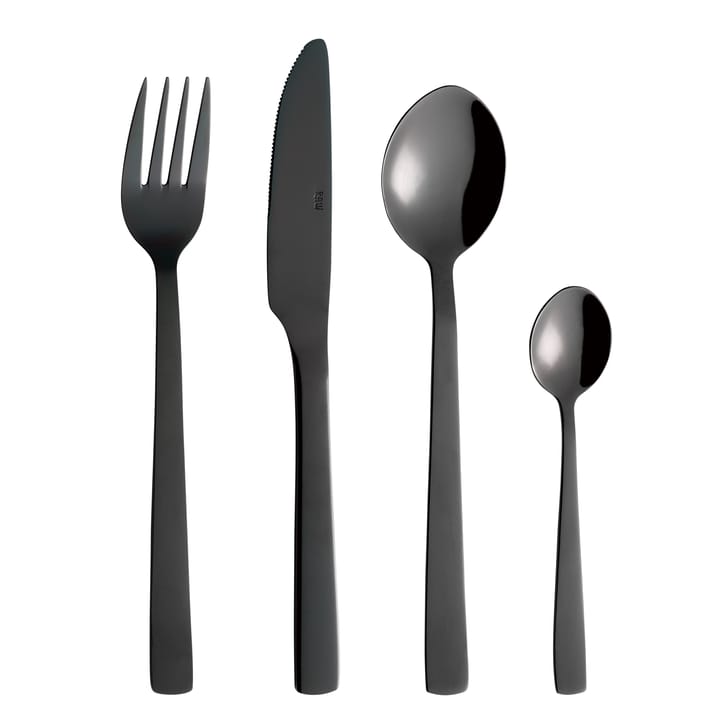 Raw cutlery 24 pieces - Black - Aida