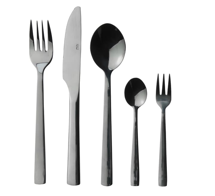 Raw cutlery 60 pieces - Black - Aida