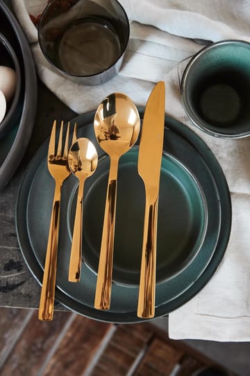 Raw cutlery 60 pieces - Gold - Aida