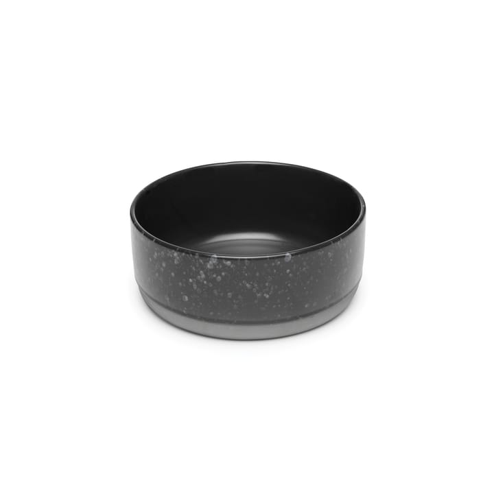 Raw deep  bowl stoneware - black with dots - Aida