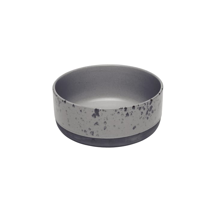 Raw deep  bowl stoneware - grey with dots - Aida