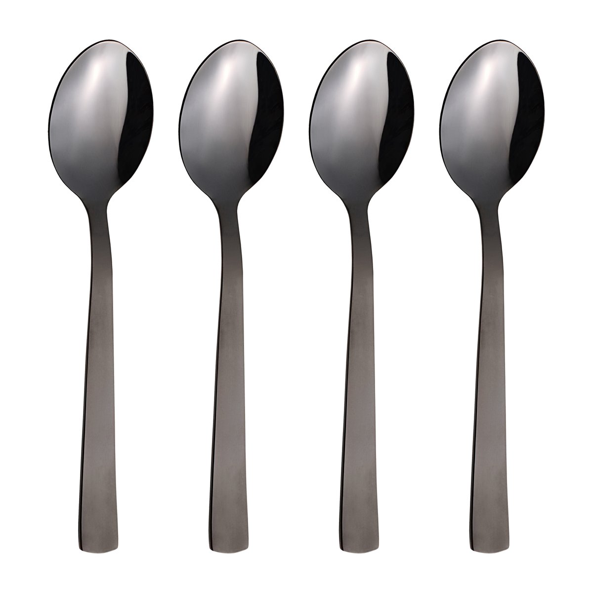 Aida Raw dessert spoon 4-pack Black | Scandinavian Design | Dessert cutlery | Black