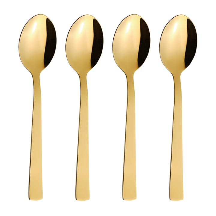 Raw dessert spoon 4-pack - Gold - Aida