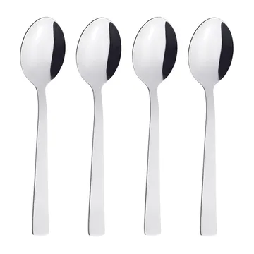 Raw dessert spoon 4-pack - Stainless steel - Aida
