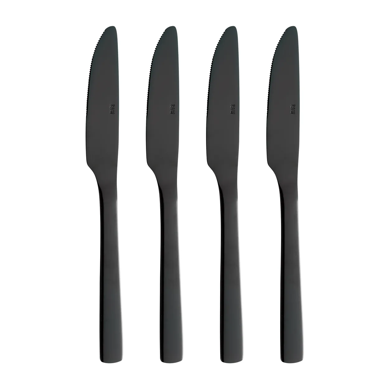 Aida Raw dinner knife 4-pack Black | Scandinavian Design | Table cutlery | Black