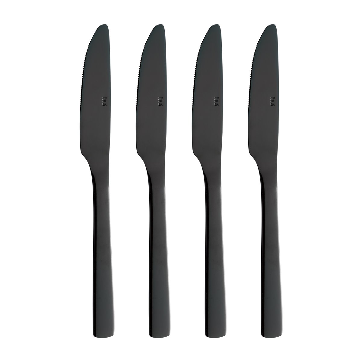 Aida Raw dinner knife 4-pack Black | Scandinavian Design | Table cutlery | Black