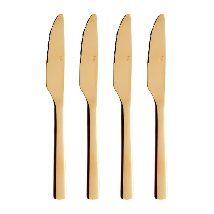 Raw dinner knife 4-pack - Gold - Aida