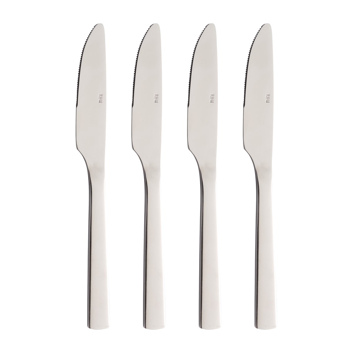 Aida Raw dinner knife 4-pack Stainless steel | Scandinavian Design | Table cutlery | Silver-coloured