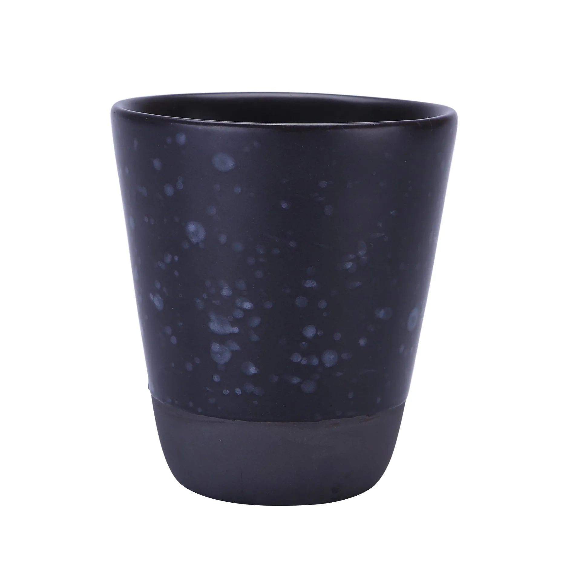 Raw double-wall mug 25 cl, black with dots Aida
