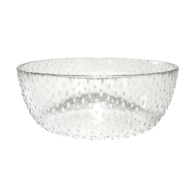 Aida Raw glass bowl o20.5 cm Clear | Scandinavian Design | Deep plates | Transparent