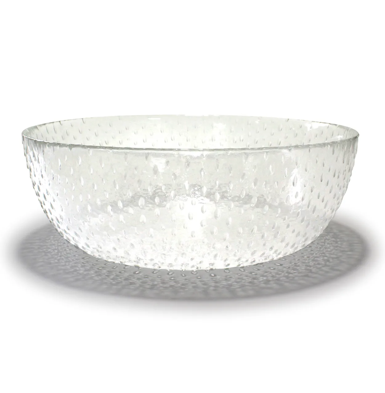 Aida Raw glass bowl o26.5 cm Clear | Scandinavian Design | Deep plates | Transparent
