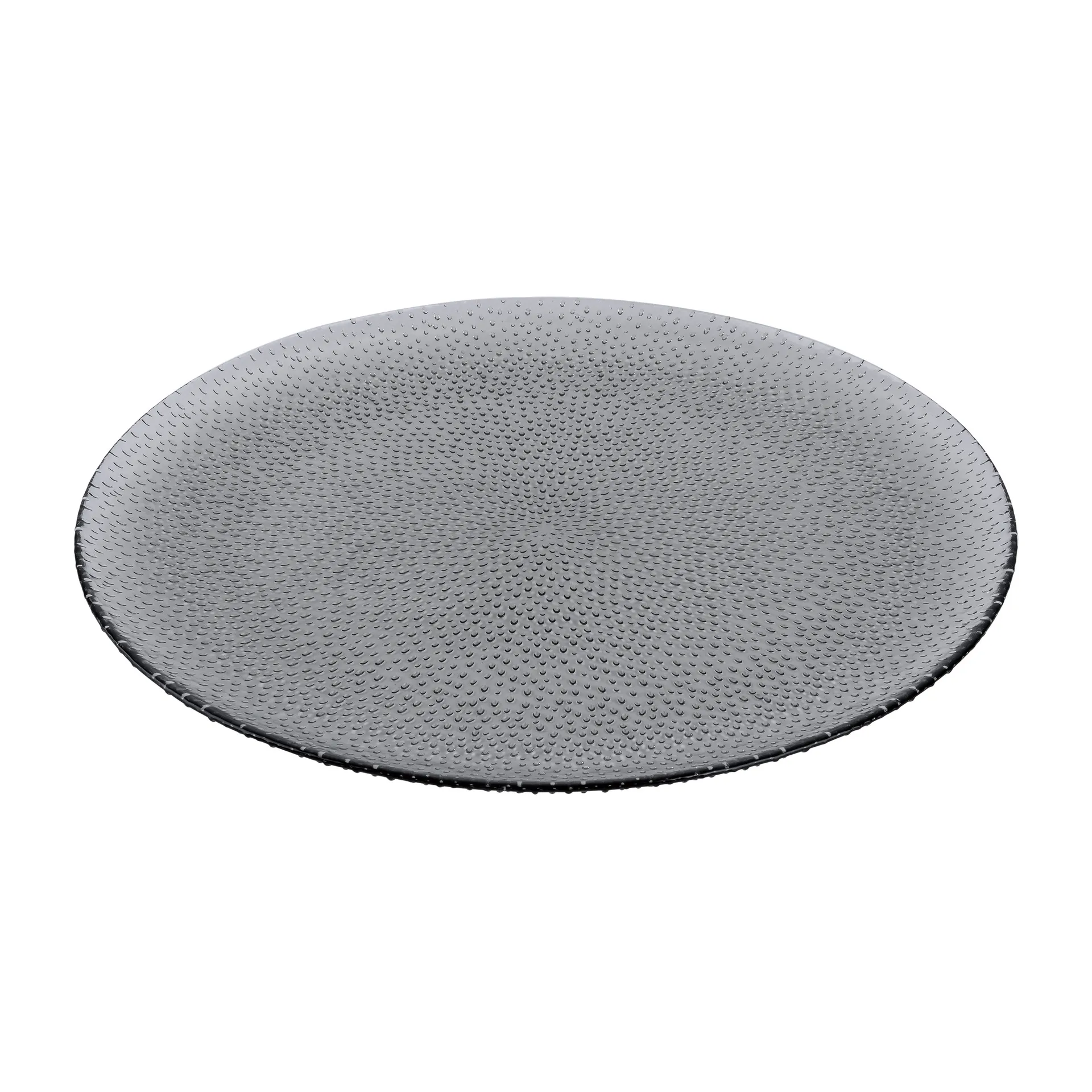 Raw glass plate Ø27 cm, Smoke Aida