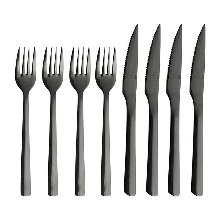 Raw grill cutlery 8 pieces - Black - Aida