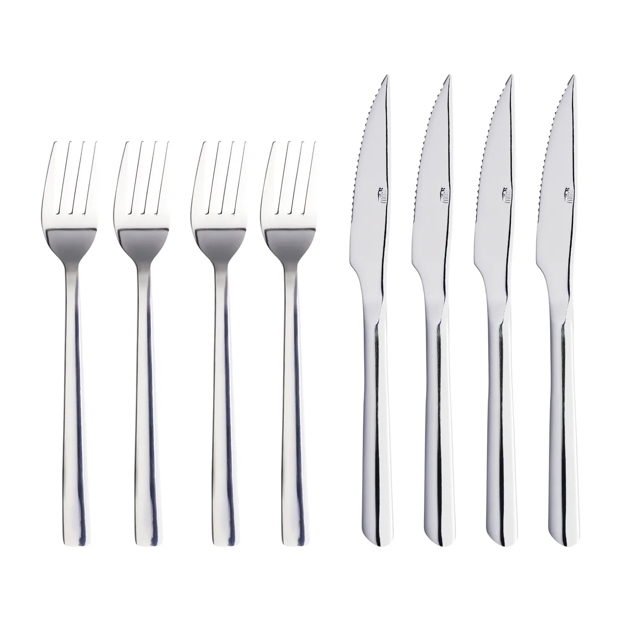 Aida Raw grill cutlery 8 pieces Polished stainless steel