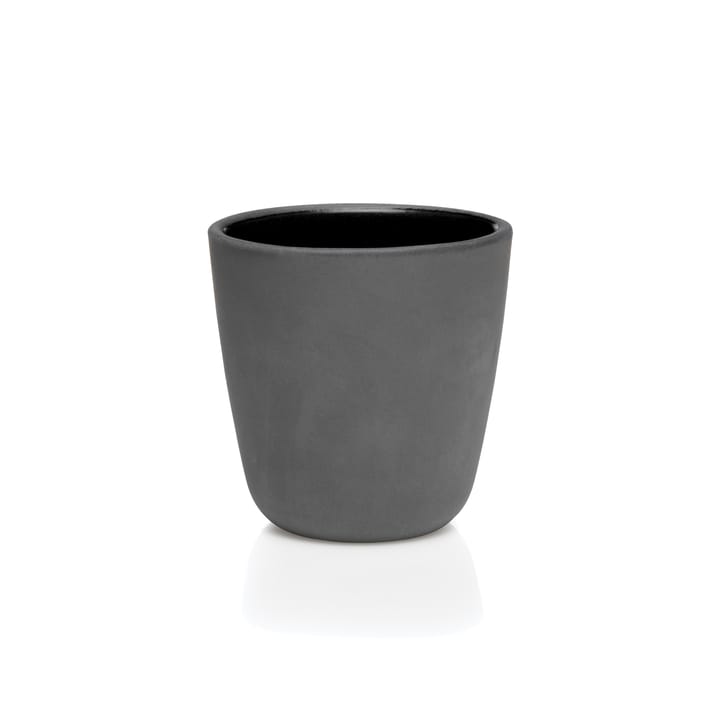 Raw mug double-walled stoneware 25 cl - black - Aida
