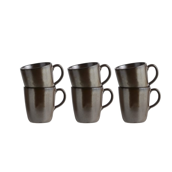 Raw mug with handle 30 cl 6-pack - Brown - Aida