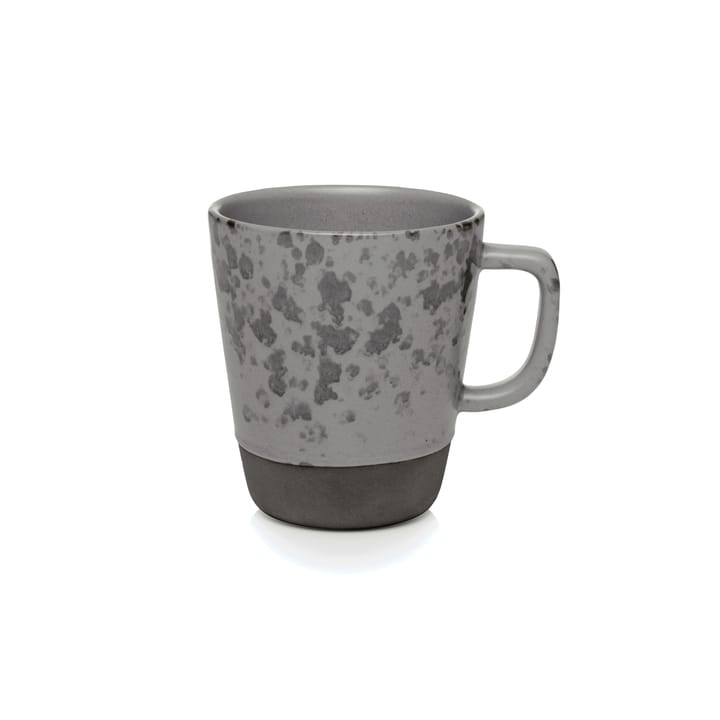 Raw mug with handle 30 cl - grey with dots - Aida