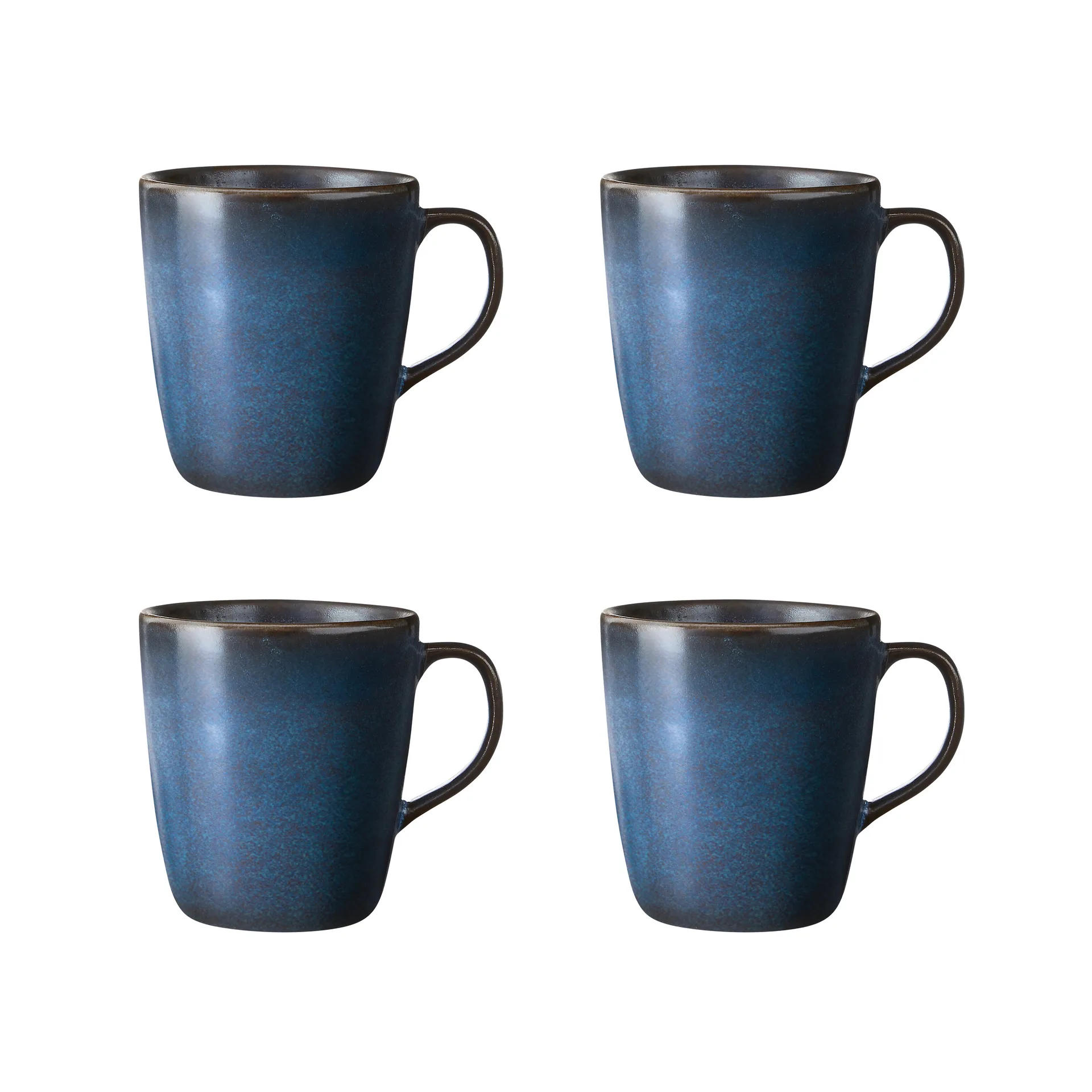 Raw mug with handle 35 cl 4-pack, midnight blue Aida