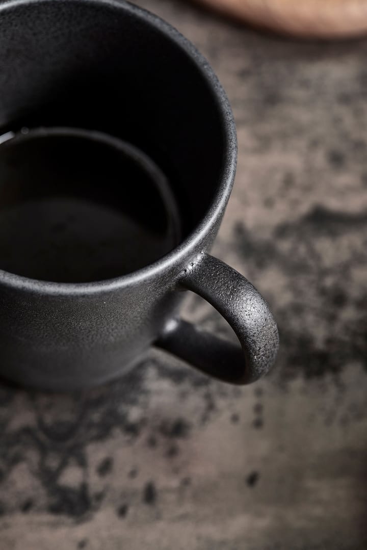 Raw mug with handle 35 cl - Titanium black - Aida