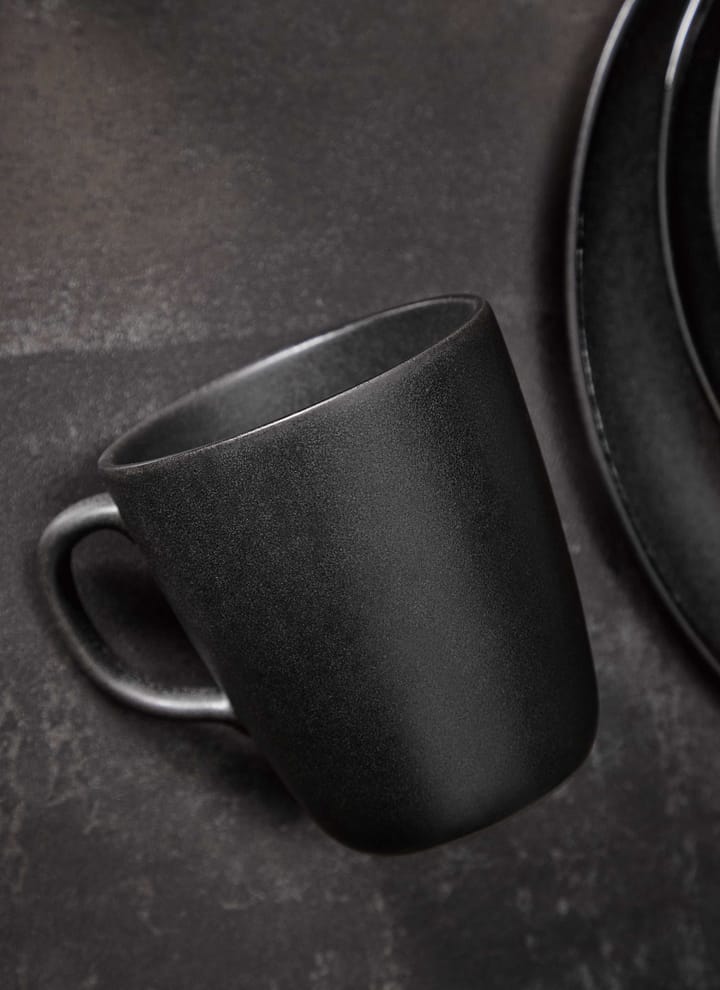 Raw mug with handle 35 cl - Titanium black - Aida