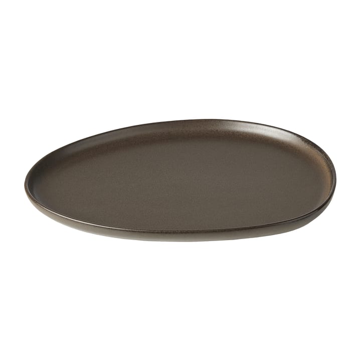 Raw Organic lunch plate 24x21 cm - Metallic Brown - Aida