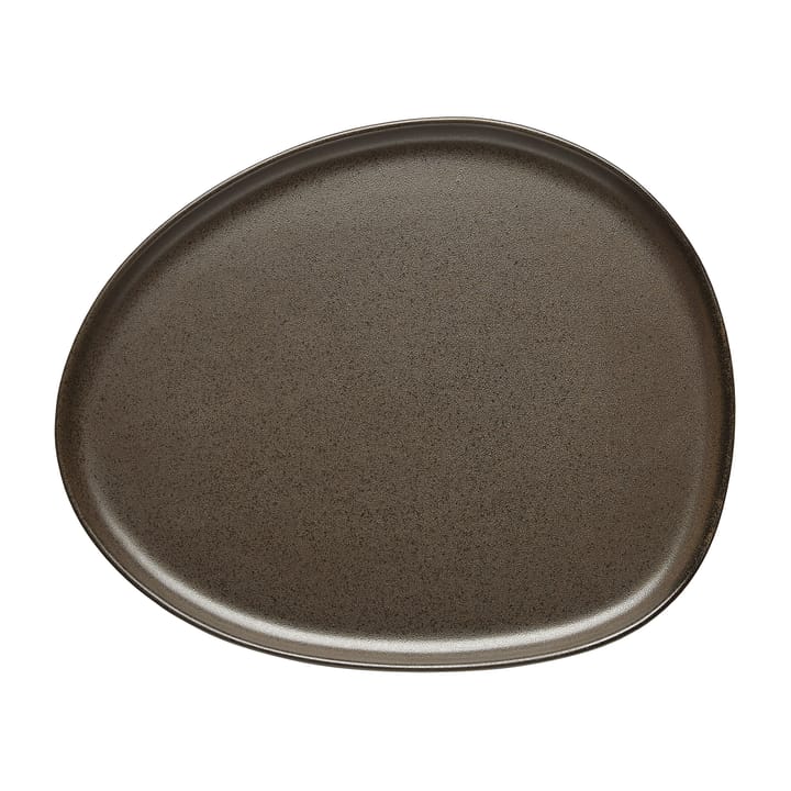 Raw Organic lunch plate 24x21 cm - Metallic Brown - Aida