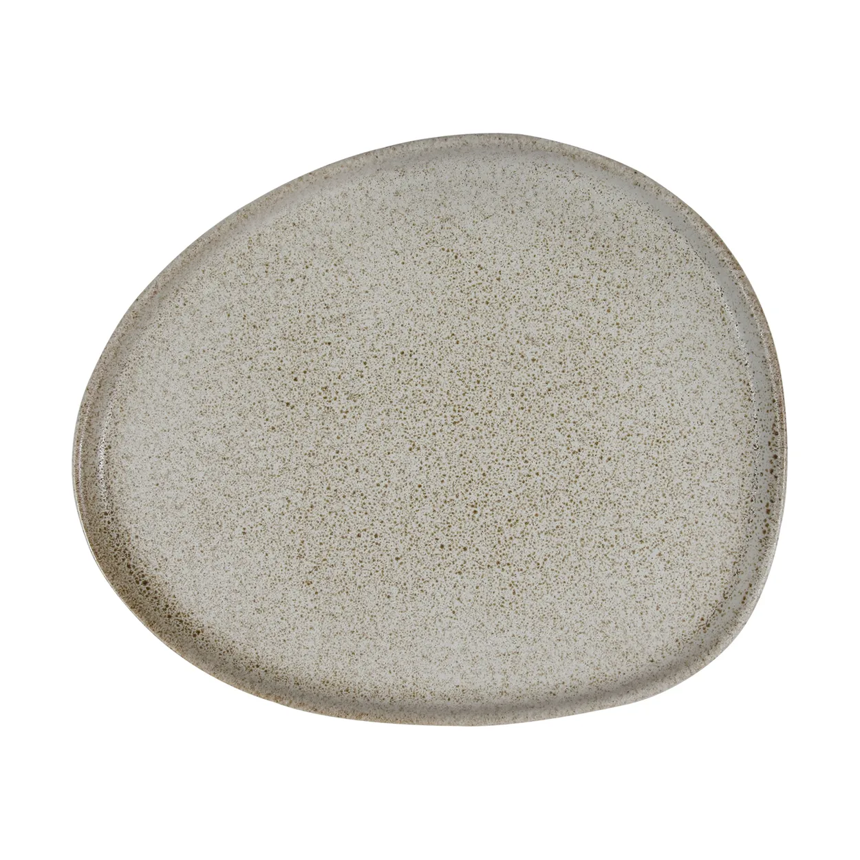 Aida Raw Organic lunch plate 24x21 cm Sandy beige | Scandinavian Design | Dinner plates | Beige