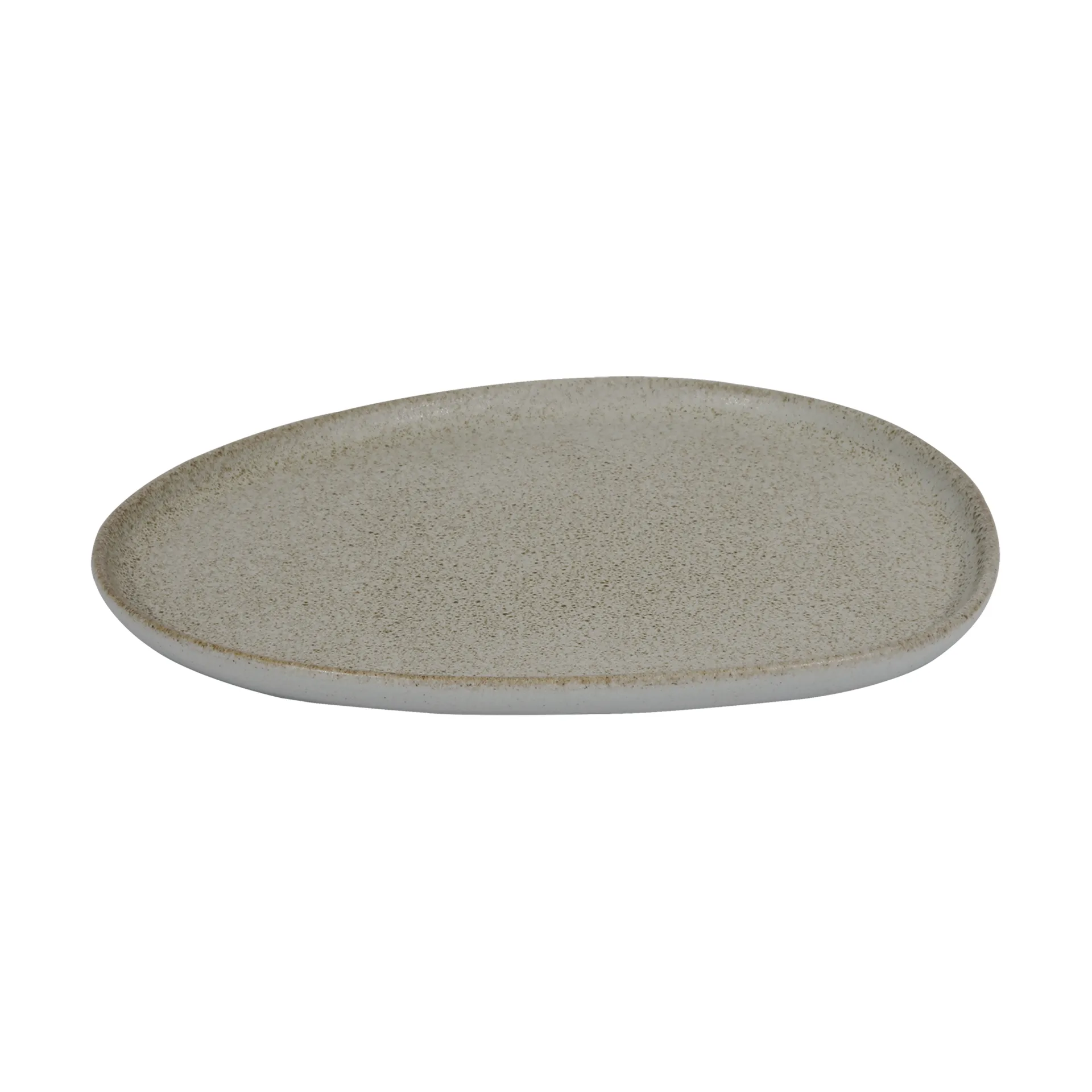 Raw Organic lunch plate 24x21 cm, Sandy beige Aida