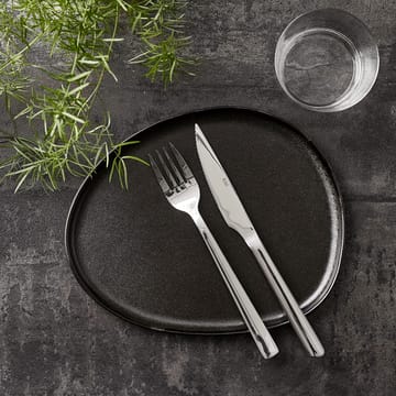 Raw Organic lunch plate 24x21 cm - Titanium Black - Aida