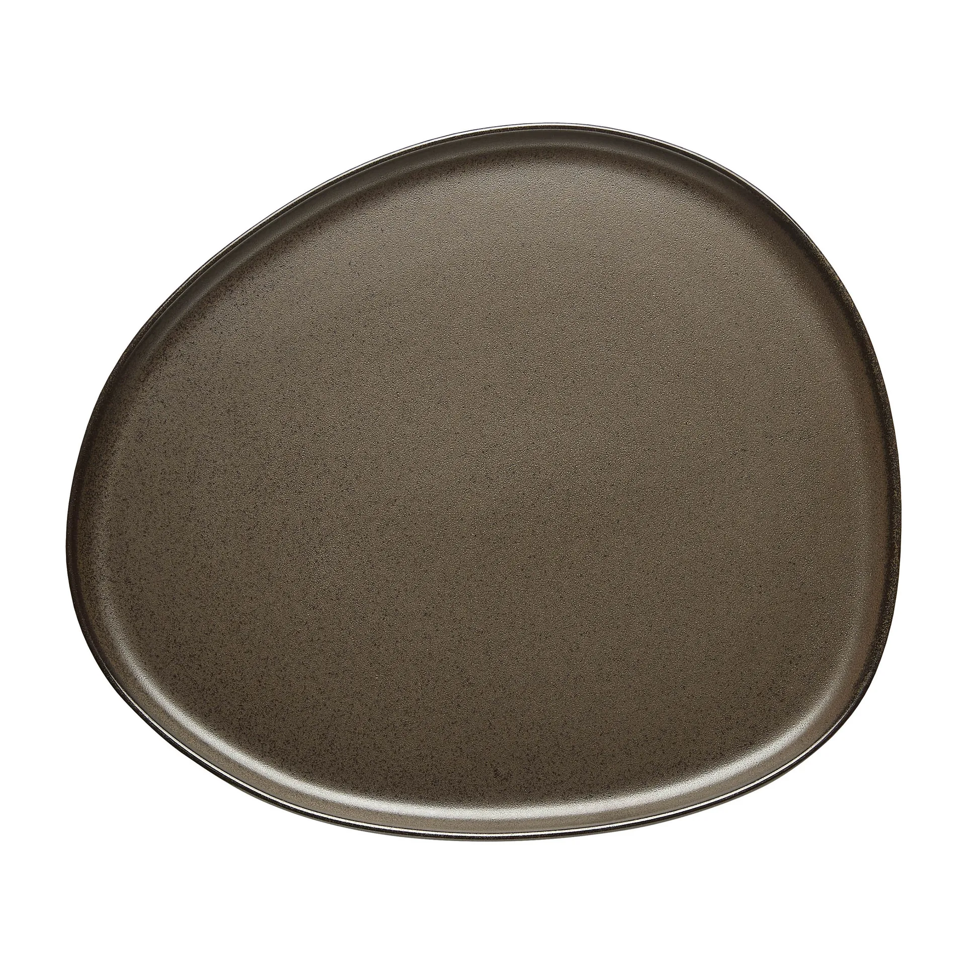 Raw Organic plate 29x25 cm, Metallic Brown Aida