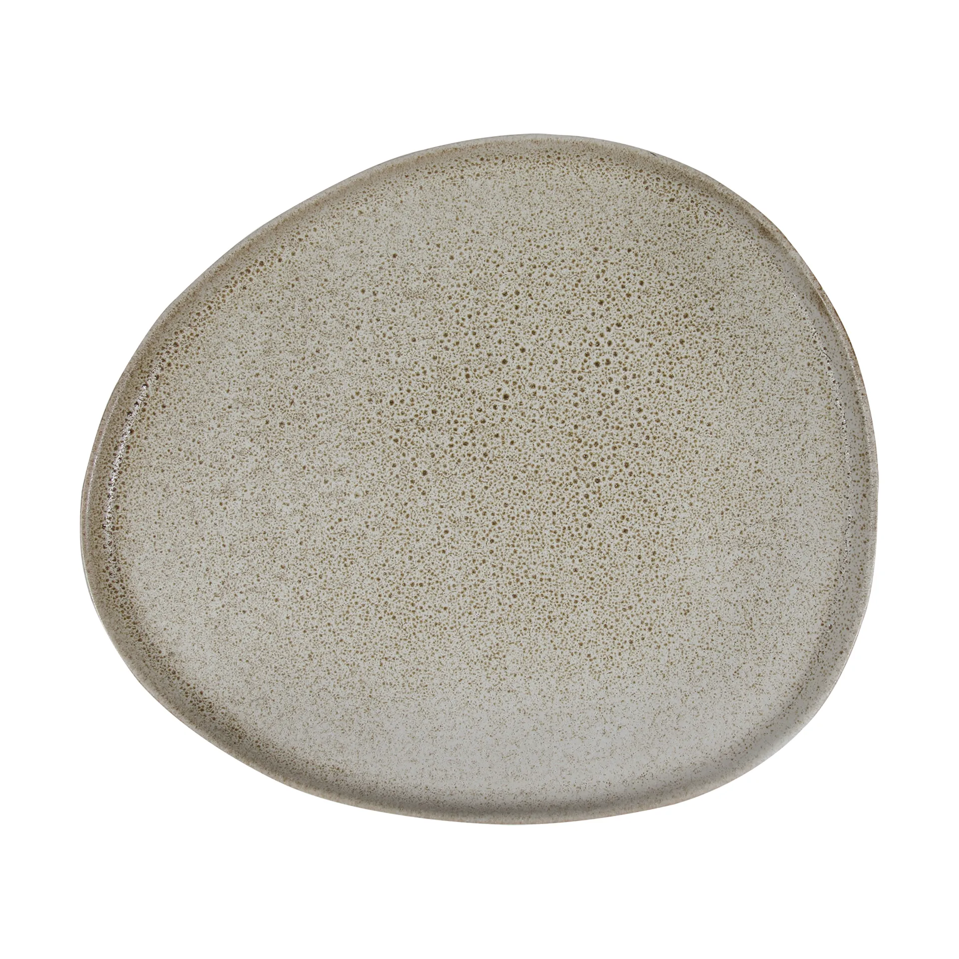 Raw Organic plate 29x25 cm, Sandy beige Aida