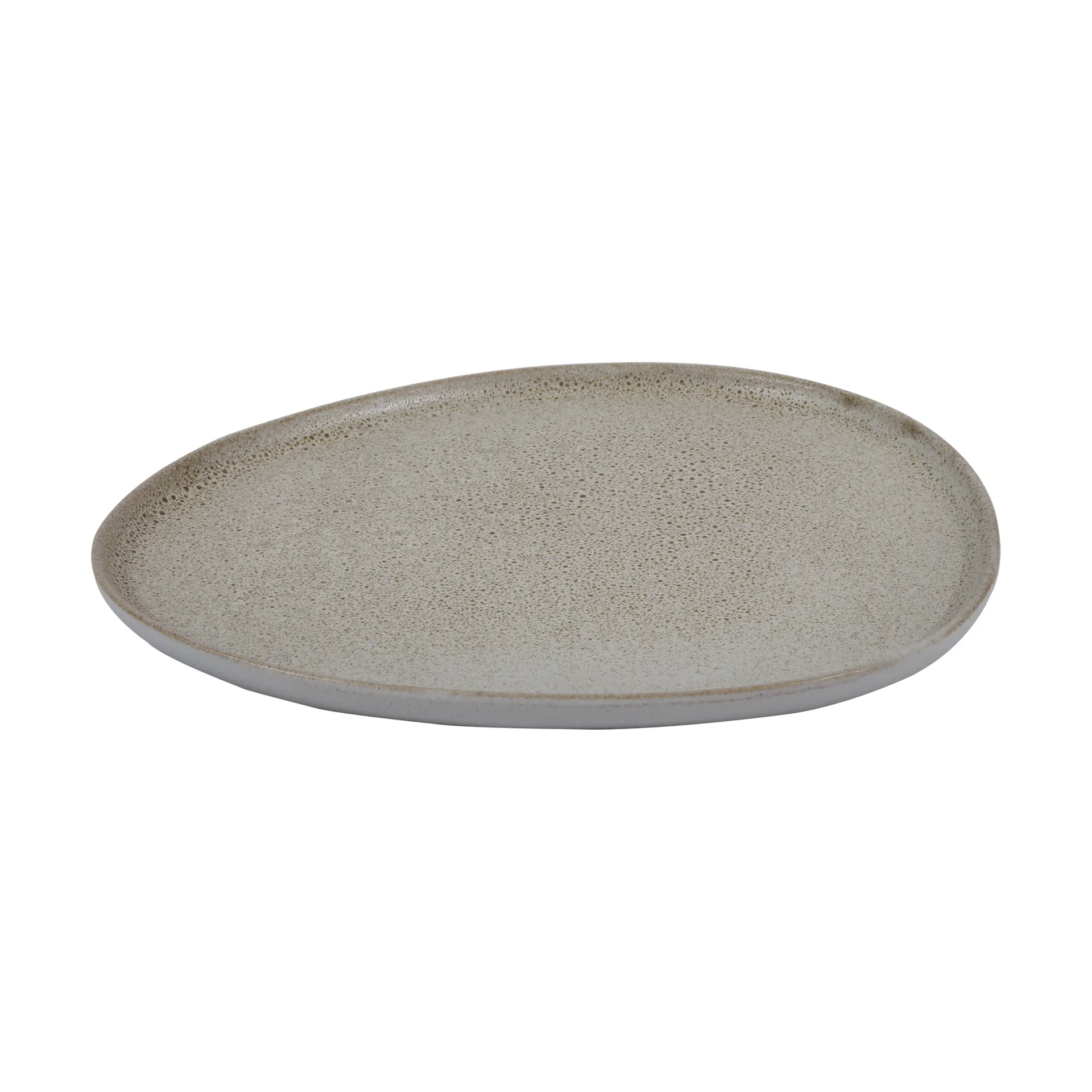 Raw Organic plate 29x25 cm, Sandy beige Aida