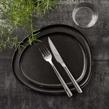 Raw Organic plate 29x25 cm - Titanium Black - Aida