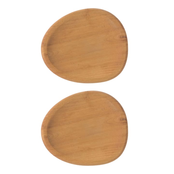 Raw partyplate 13x11.4 cm 2-pack - Wood - Aida