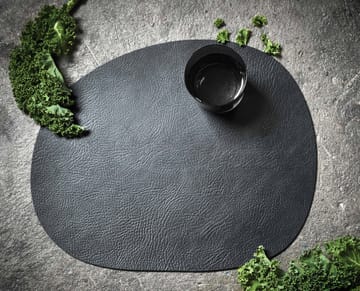 Raw placemat leather 6-pack - Black - Aida
