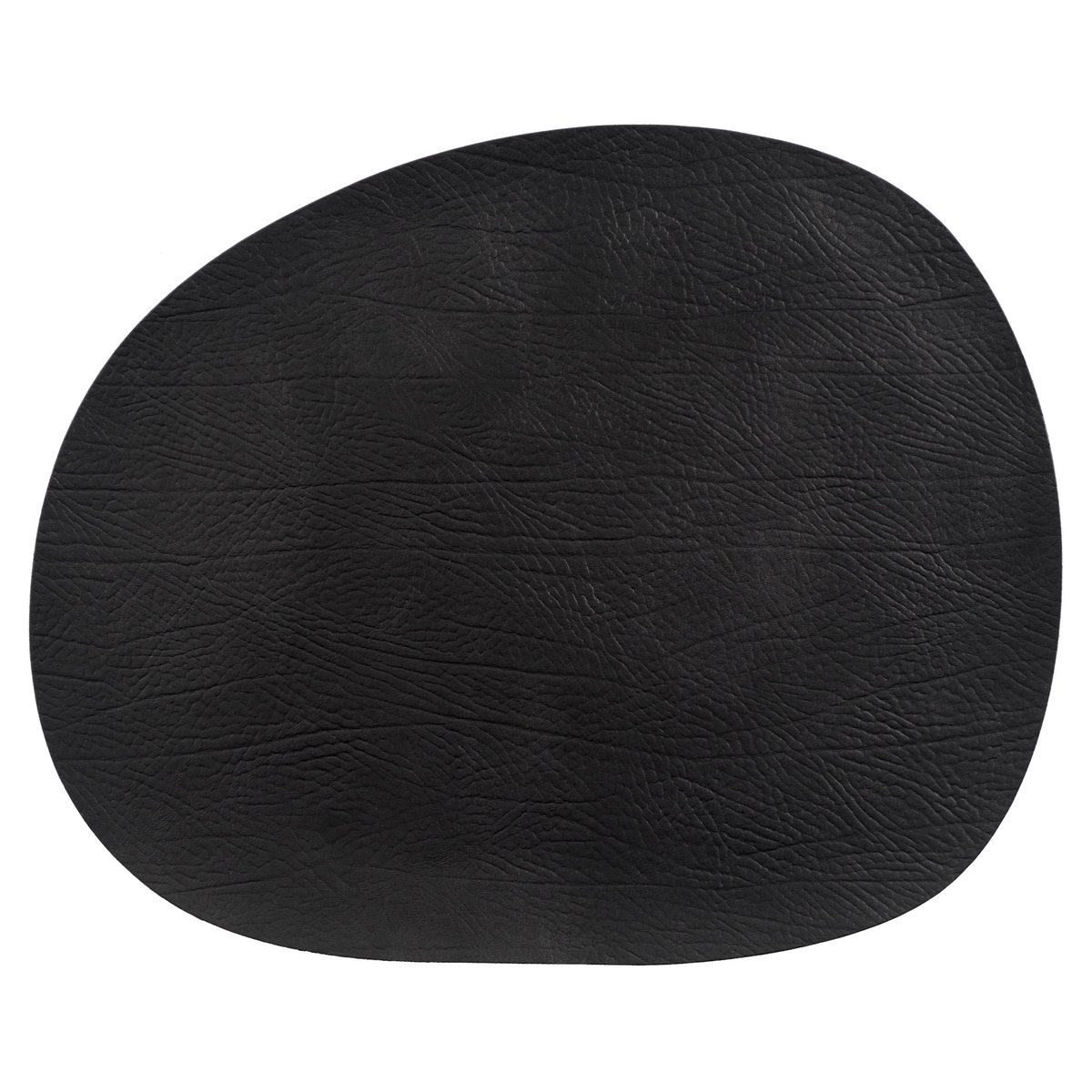 Aida Raw placemat leather Black buffalo (black) | Scandinavian Design | Placemats | Black