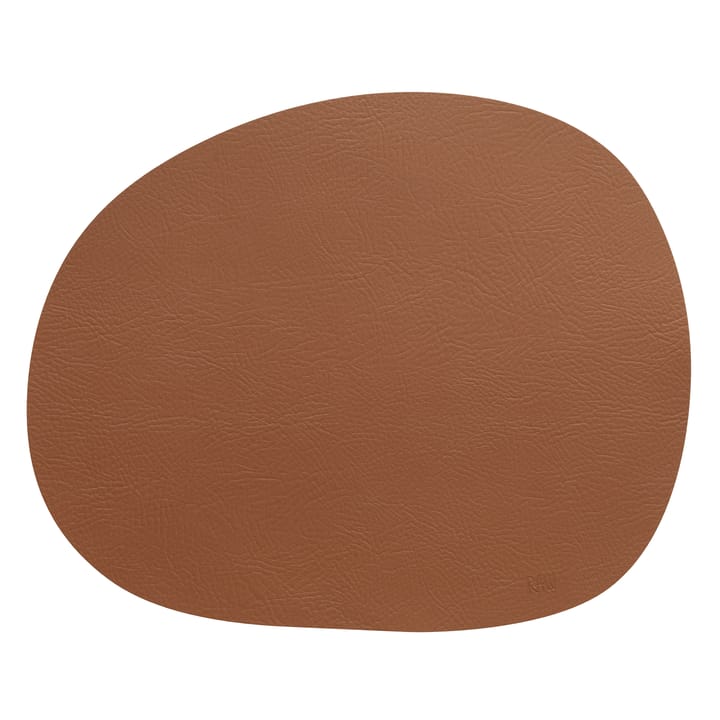 Raw placemat leather - Cinnamon brown buffalo - Aida