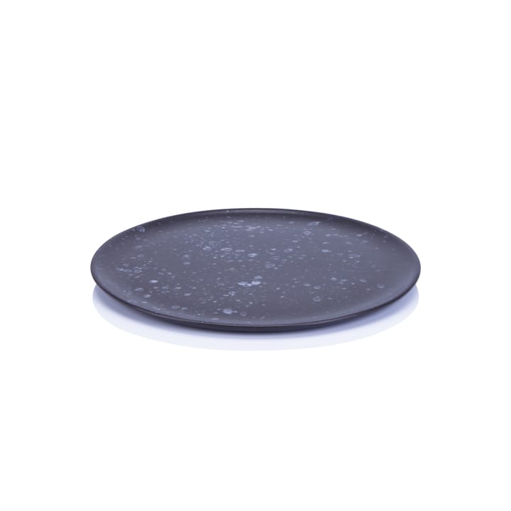 Raw plate 23 cm - black with dots - Aida