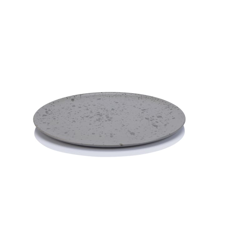 Raw plate 23 cm - grey with dots - Aida