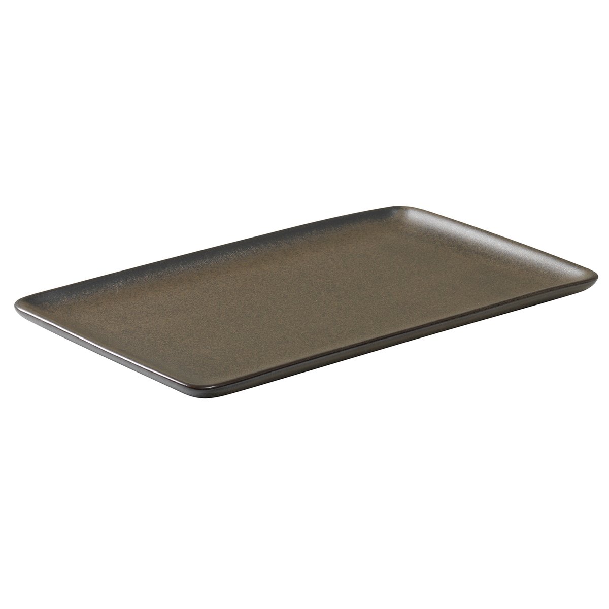 Aida Raw plate 23.5x15 cm metallic brown | Scandinavian Design | Dinner plates | Brown